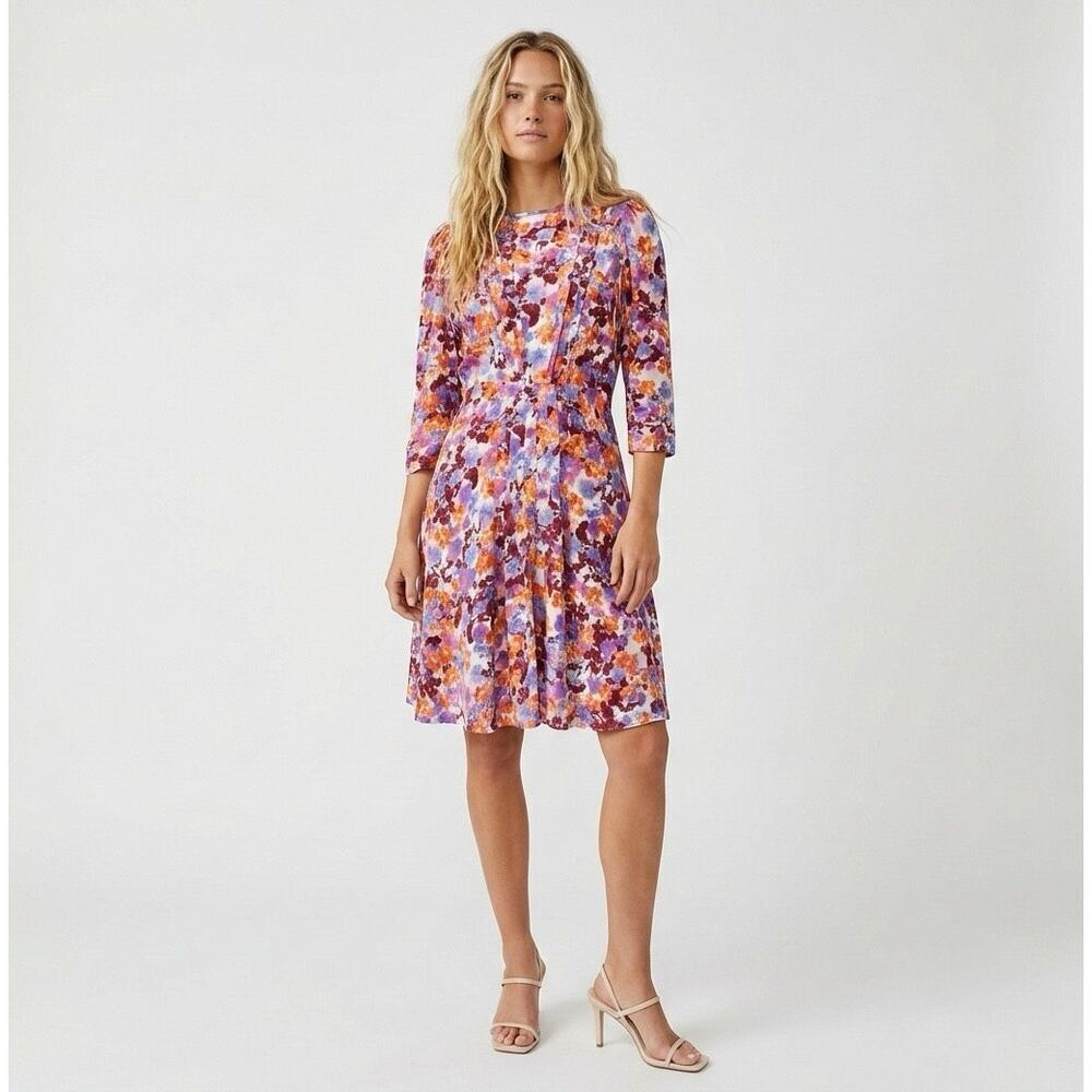 byTiMo Floral Smocked Tiered Mini Dress Puff Sleeve Cottagecore Wedding Small